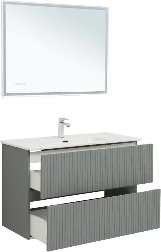 Тумба под раковину Aquanet Джейн 100 мисти грин 313320 фото 9