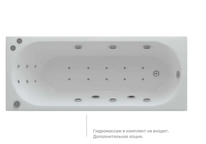 Акриловая ванна Aquatek Оберон 150х70 OBR150-0000001, без панели, каркаса и слив-перелива фото 4