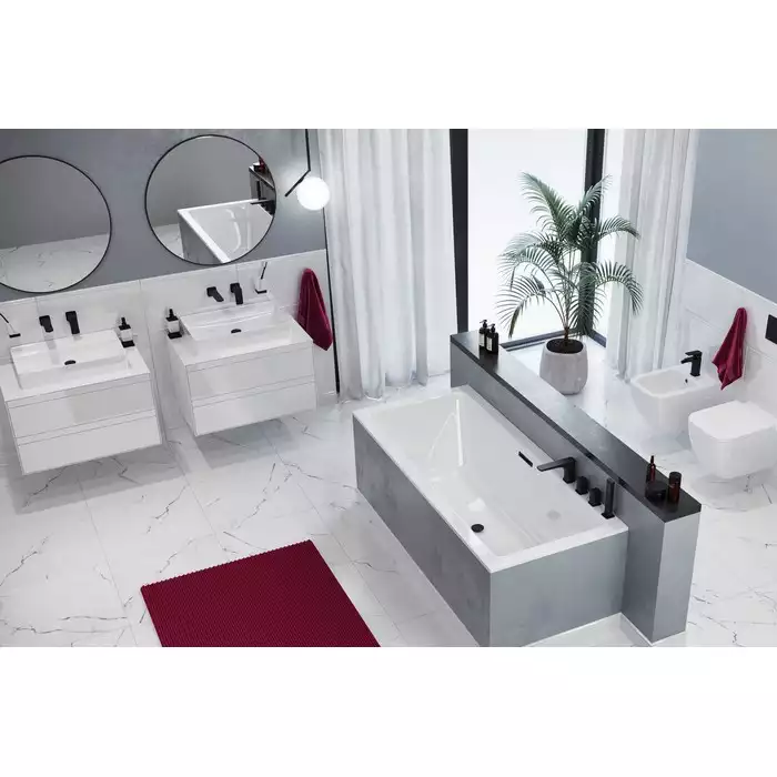 Акриловая ванна Excellent Heaven Slim 180х80 WAEX.HEV18WHS с тонким бортом, встраиваемая, Белая фото 3