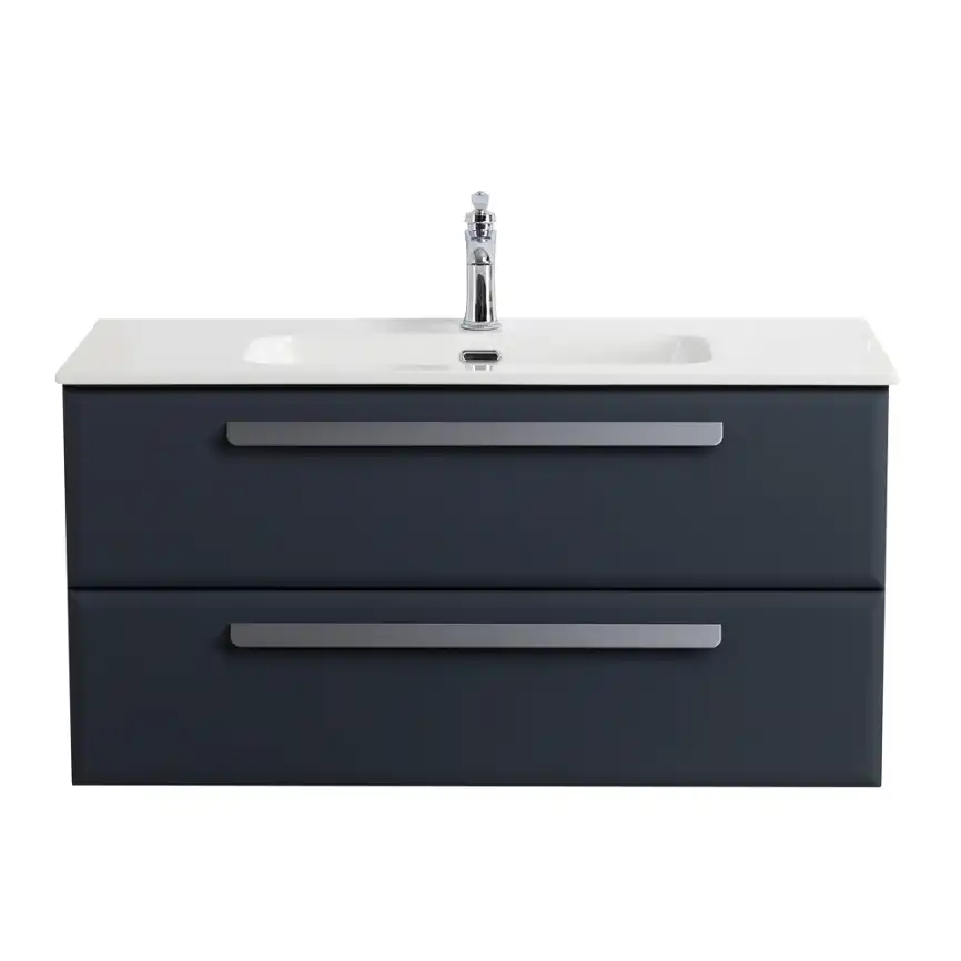 Тумба под раковину Cezares ECO-CER-N 100 см, ECO-CER-N-1000-2C-SO-GR-P (без ручек), Grafito фото 1