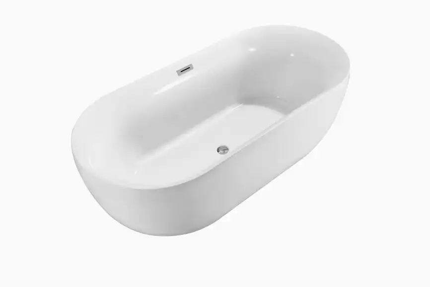 Акриловая отдельностоящая ванна Aquatek Афина 170х78 см, AQ-44778, белая глянцевая фото 3
