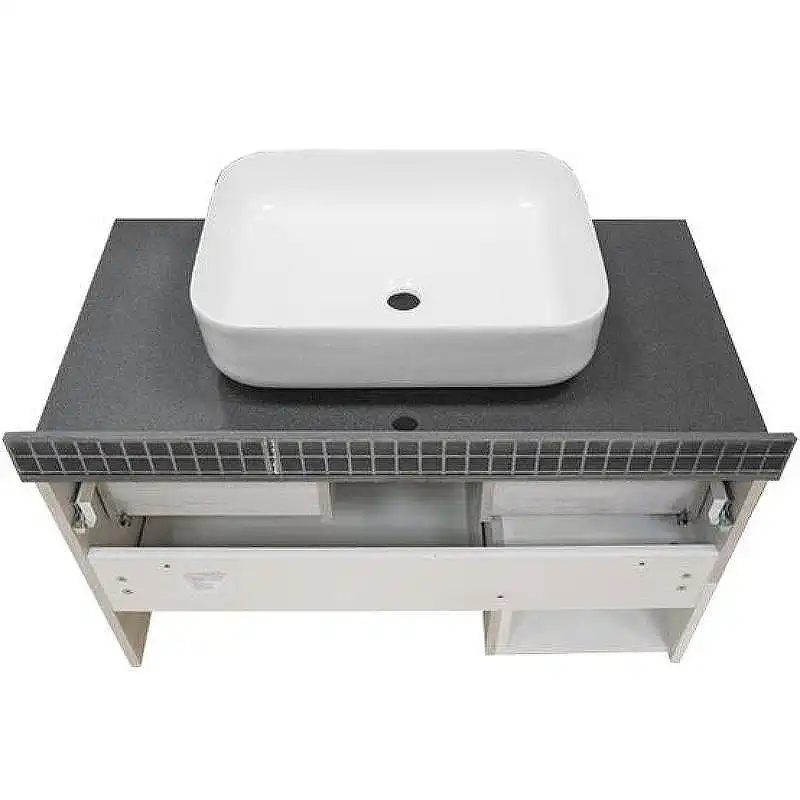 Тумба с умывальником Comforty Прага 90 Дуб белый, 00-00014424 фото 3