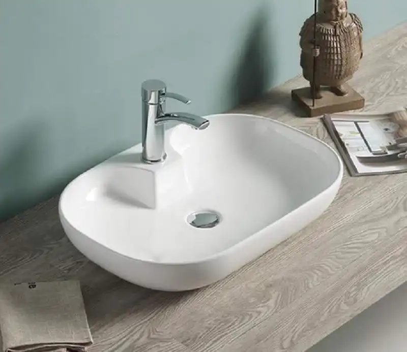 Раковина накладная CeramaLux 620х420х125 9446, цвет Белый фото 3