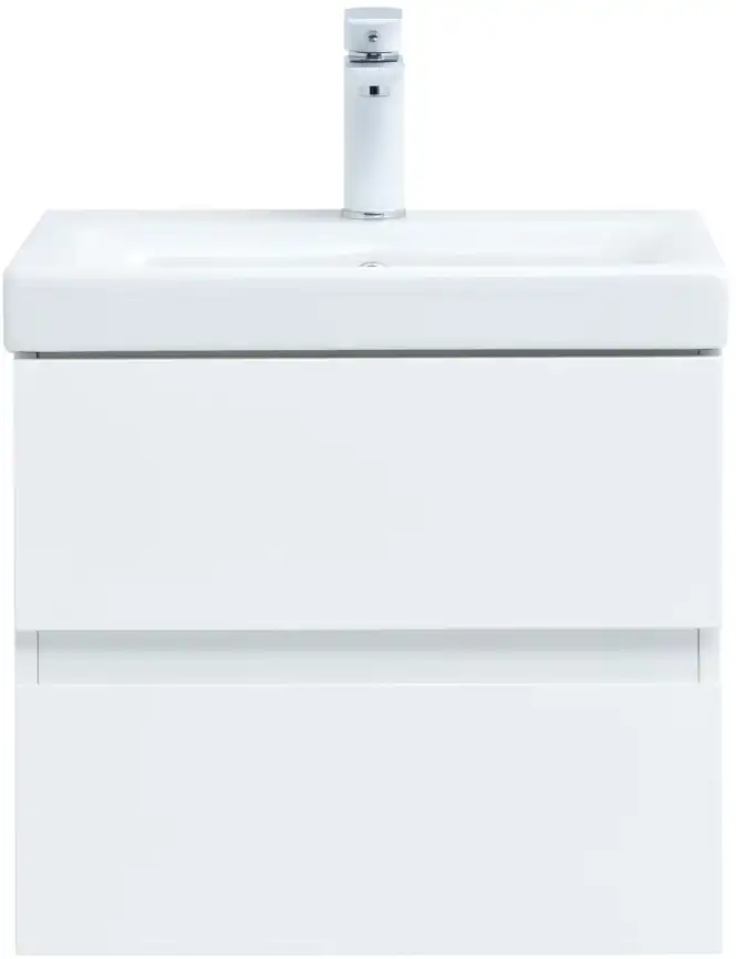 Тумба под раковину Aquanet Беркли 50 белый глянец (2 ящика) 302347 фото 4