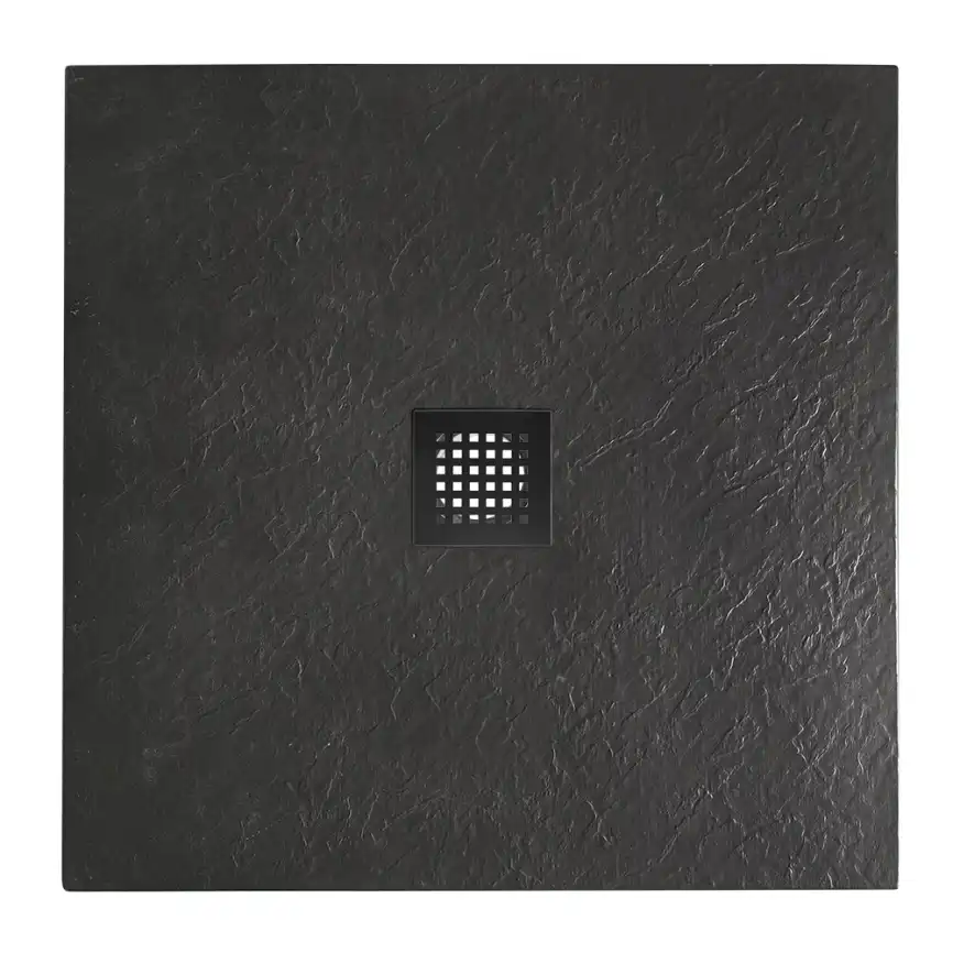 Душевой поддон BelBagno UNO 90х90 из искусственного камня, TRAY-MR-UNO-A-90-35-NERO-NO, Черный матовый фото 1