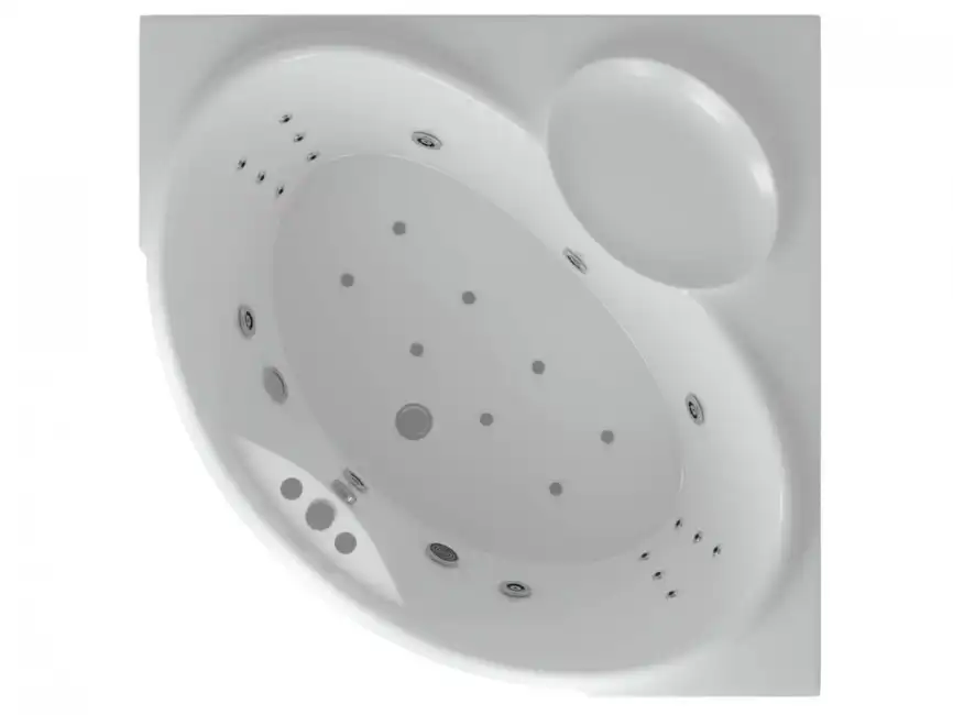 Акриловая ванна Aquatek Эпсилон 150х150 EPS150-0000066 с фронтальным экраном (вклеенный каркас) фото 3