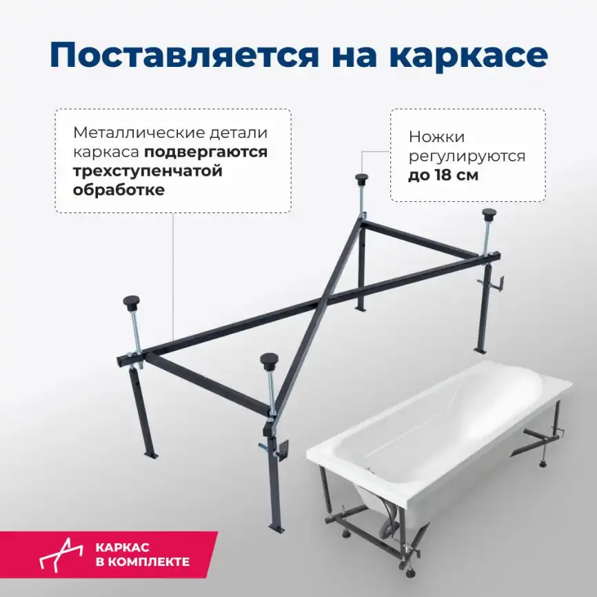 Акриловая ванна Aquanet West 160x70, 205564 фото 6