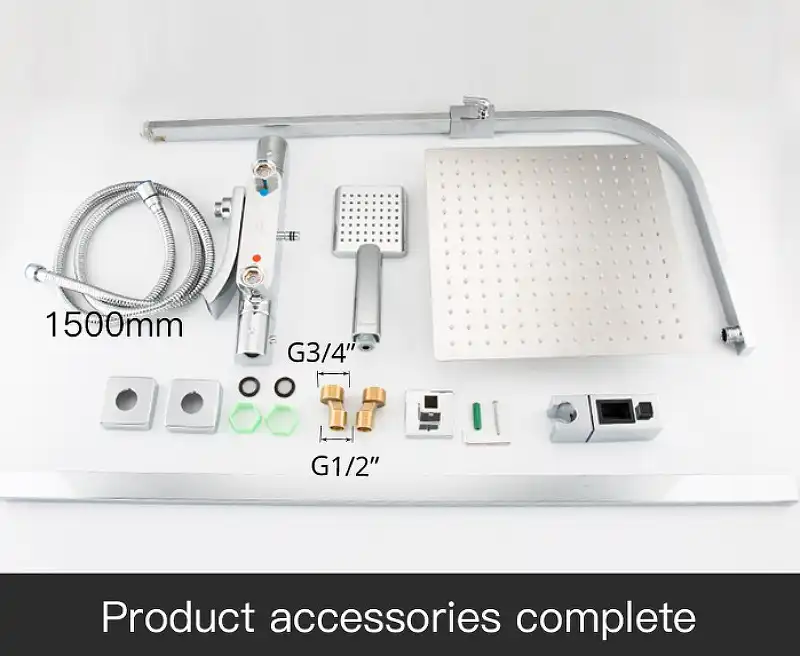 Душевая система Gappo G2407-40 с термостатом, с поворотным изливом, Хром фото 11