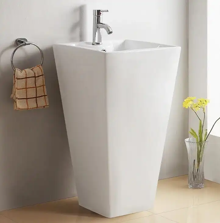 Раковина CeramaLux NB145 475х475х840 Напольная цвет Белый фото 3