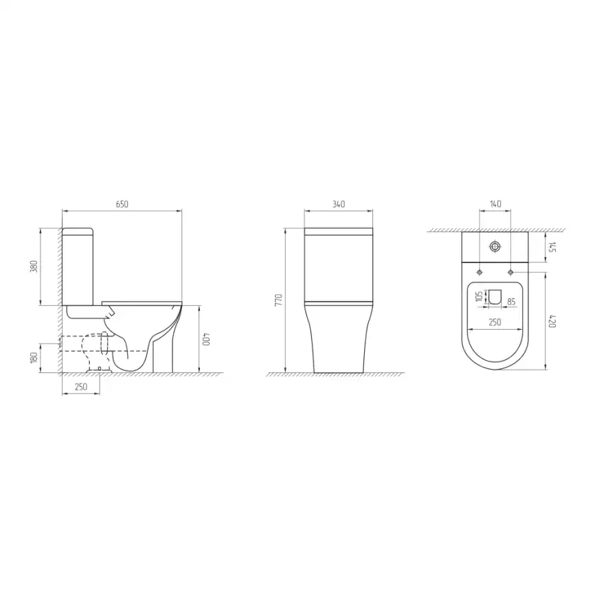 Унитаз-компакт AVS Хорда 813-0007-GW безободковый, белый фото 2
