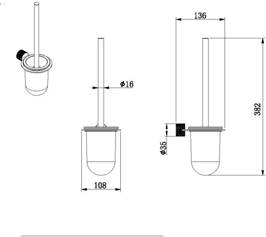Ершик для унитаза Allen Brau Priority 4.0 6.31С09-00 хром фото 2