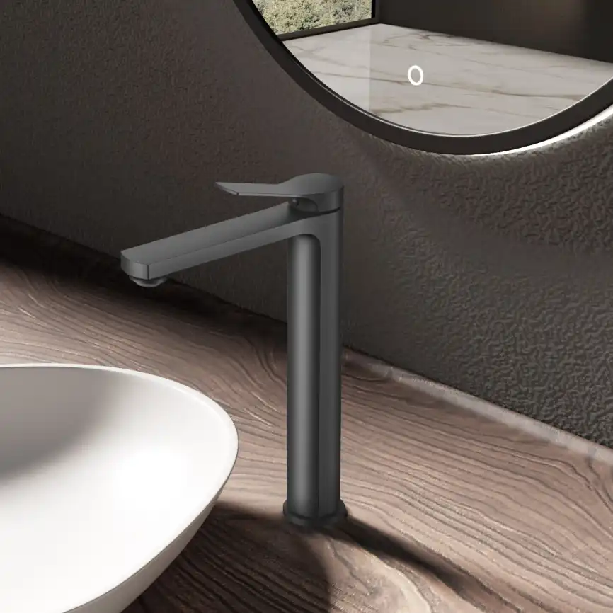 Смеситель для раковины Vincea Arco VBF-4AR02GM, вороненая сталь фото 1