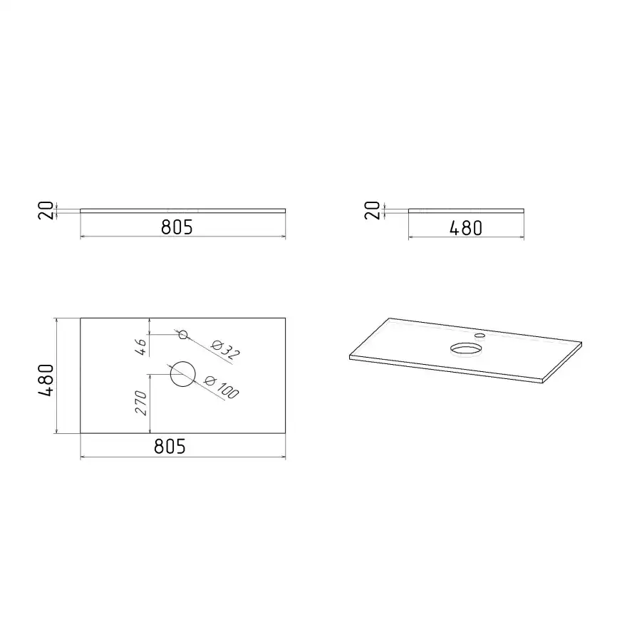 Тумба под раковину Grossman Кристалл 80 подвесная, графит матовый (108043) фото 10
